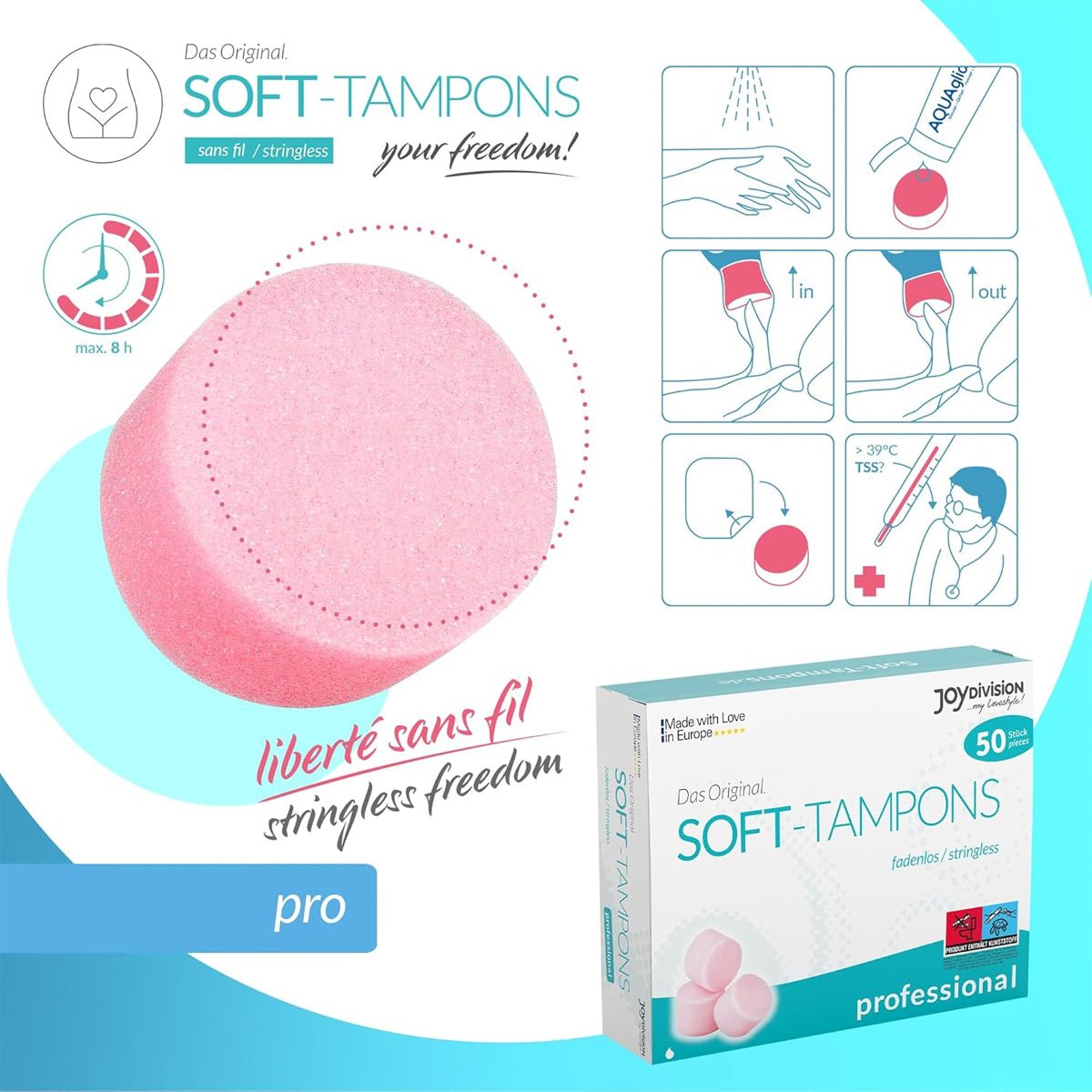Adore Condoms Soft Tampons Professional - FSC & Tampon Hygiénique - Condomz