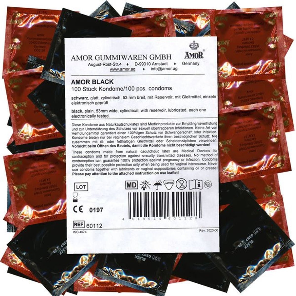 Amor Black - Noir & 53 mm - Condomz