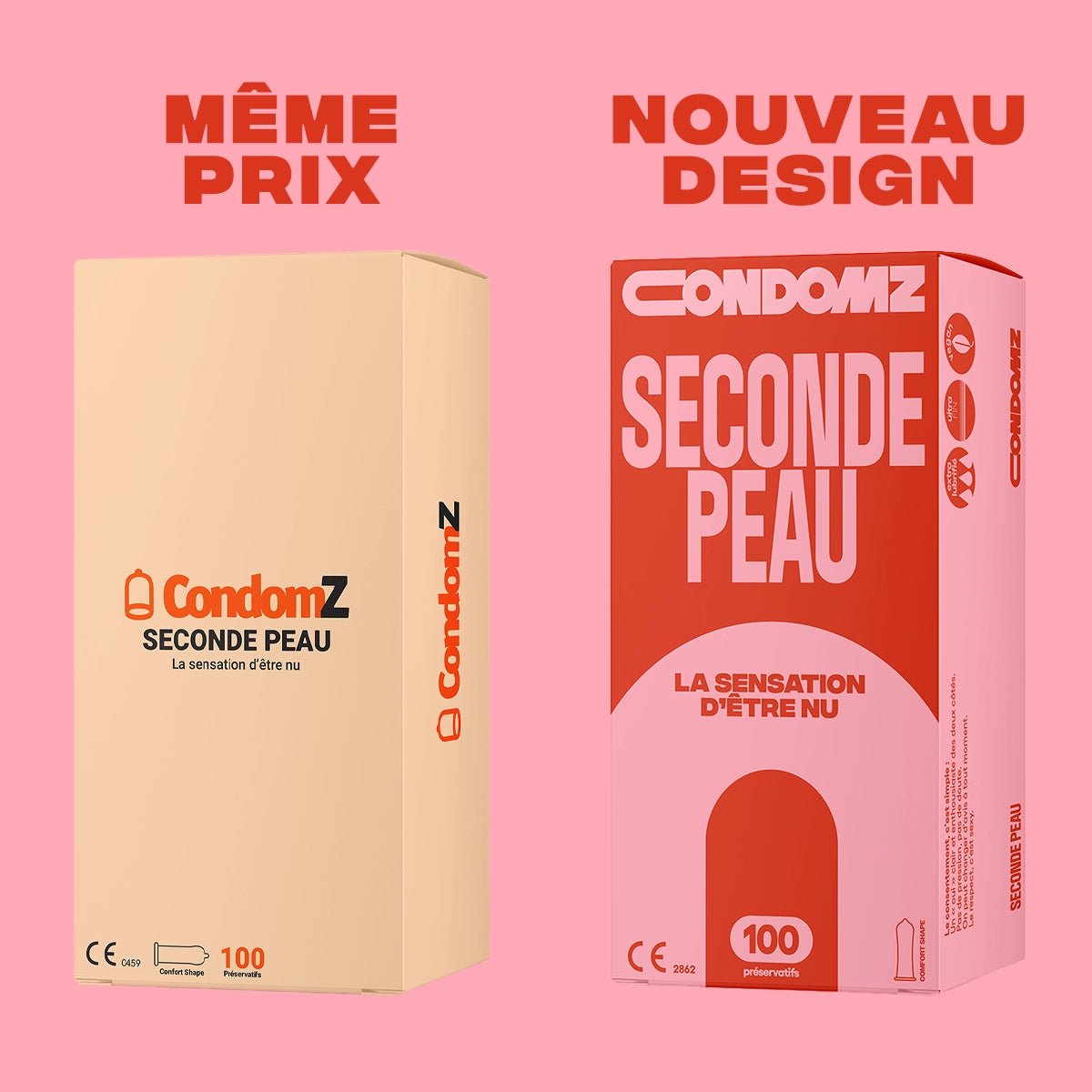 Condomz Seconde Peau - Ultra-Fin & 52 mm x100 - Condomz