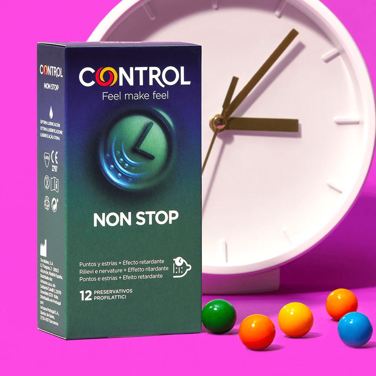 Control Non Stop - Extra-Résistant & Nervuré - Condomz