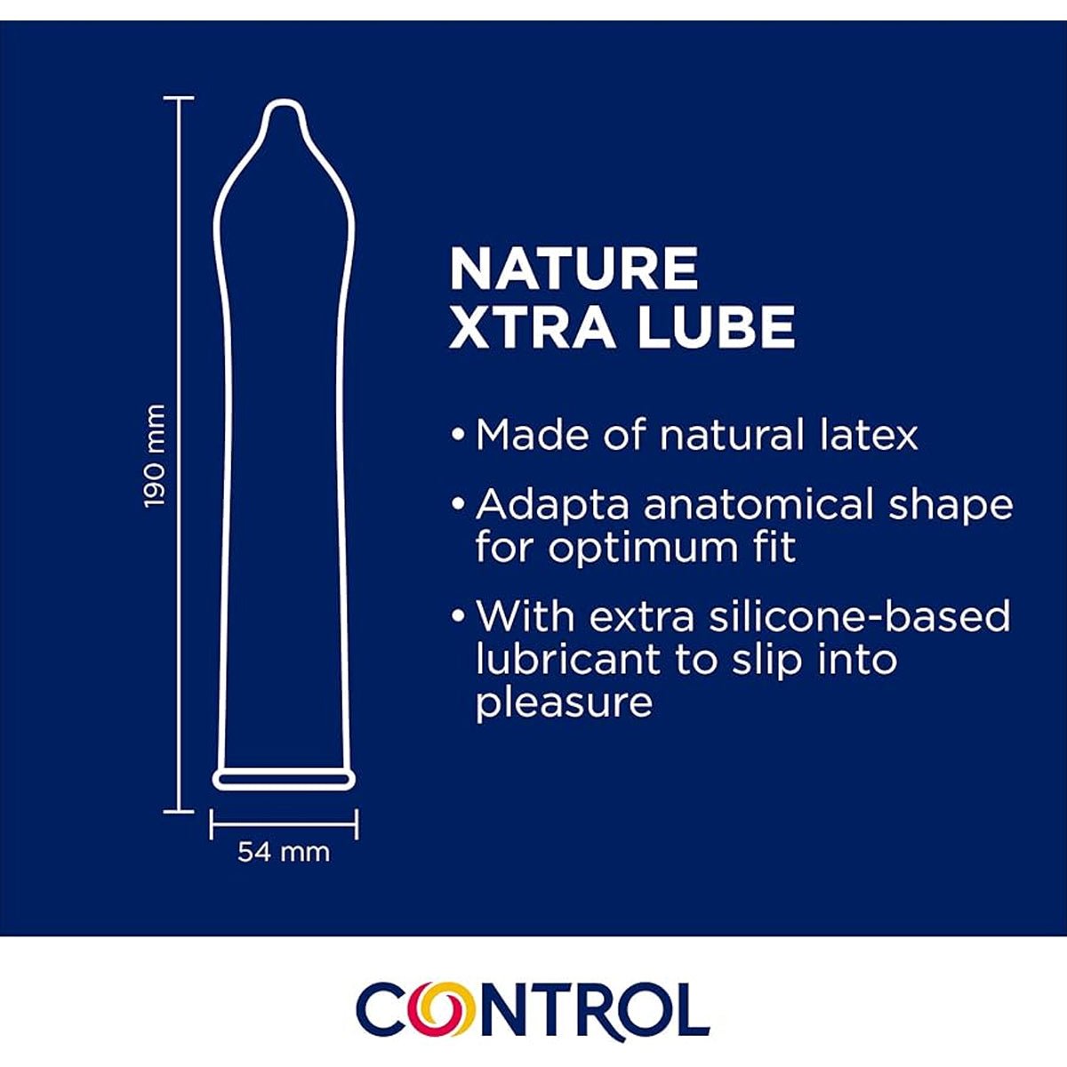 Control Xtra Lub - Évasé & Anatomique - Condomz