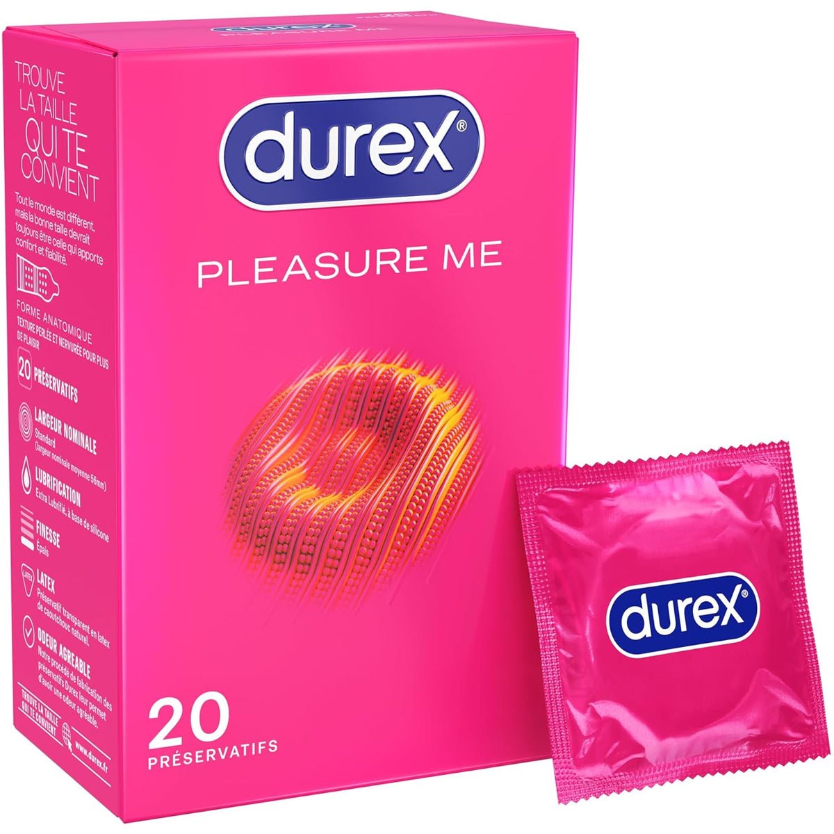 Durex Pleasure me - Extra-Résistant & Perlé - Condomz