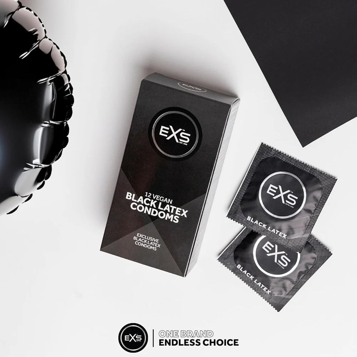 EXS Black Latex - Noir & 54 mm - Condomz