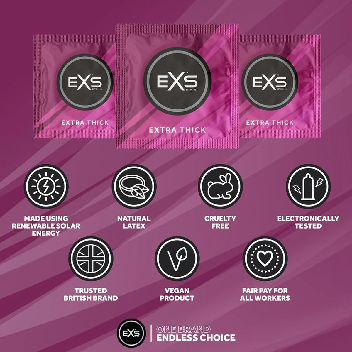 EXS Extra Safe - Extra-Résistant & 53 mm - Condomz