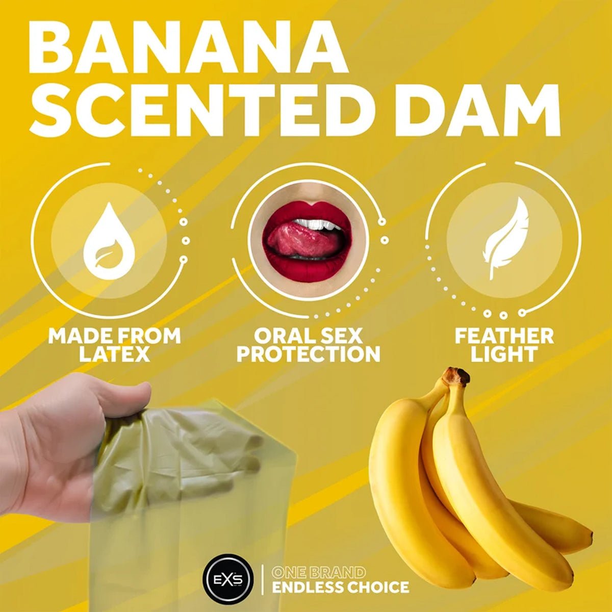EXS Oral Latex Dam Banane - Parfumé & Banane - Condomz