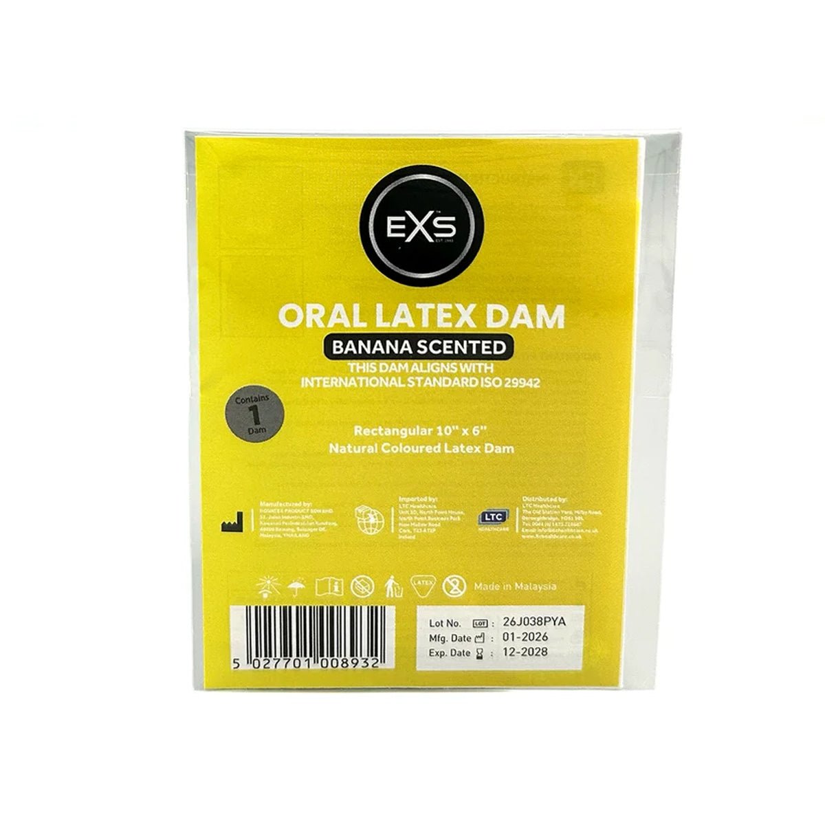 EXS Oral Latex Dam Banane - Parfumé & Banane - Condomz