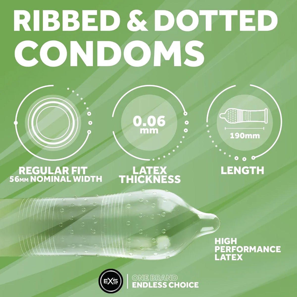 EXS Ribbed & Dotted - Nervuré - Condomz
