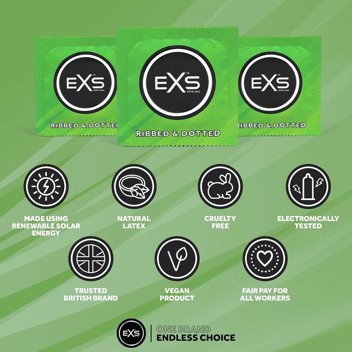 EXS Ribbed & Dotted - Nervuré - Condomz