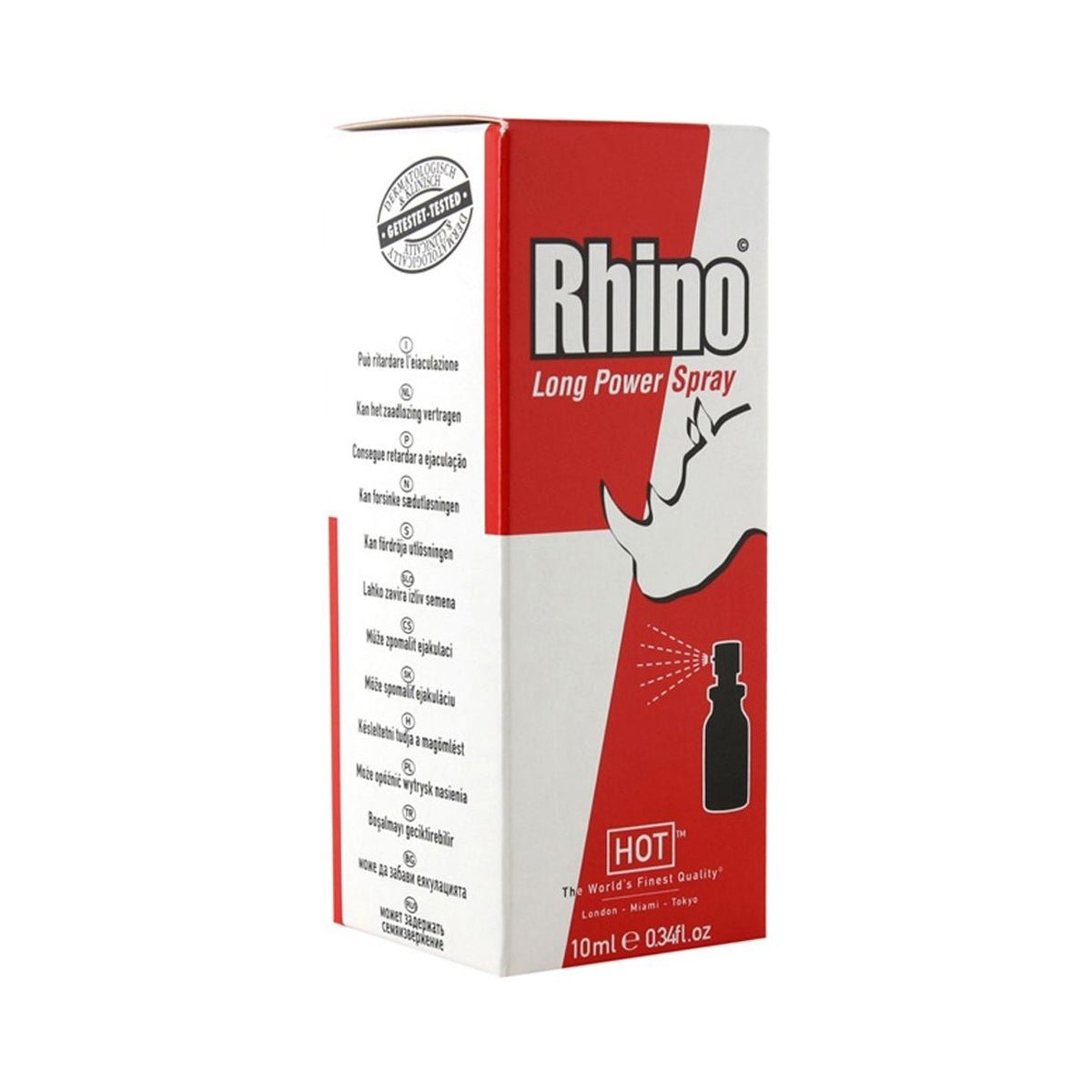 Hot Rhino Long Power Spray - Effet Retardant - Condomz