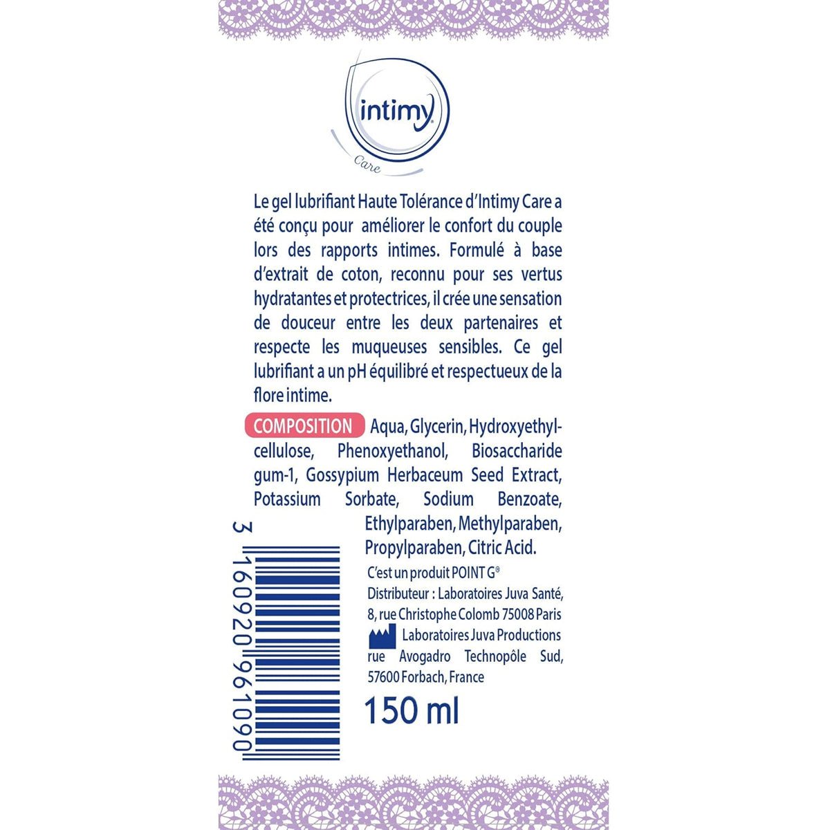 Intimy Care Gel lubrifiant et hydratant - Équilibrant pH - Condomz