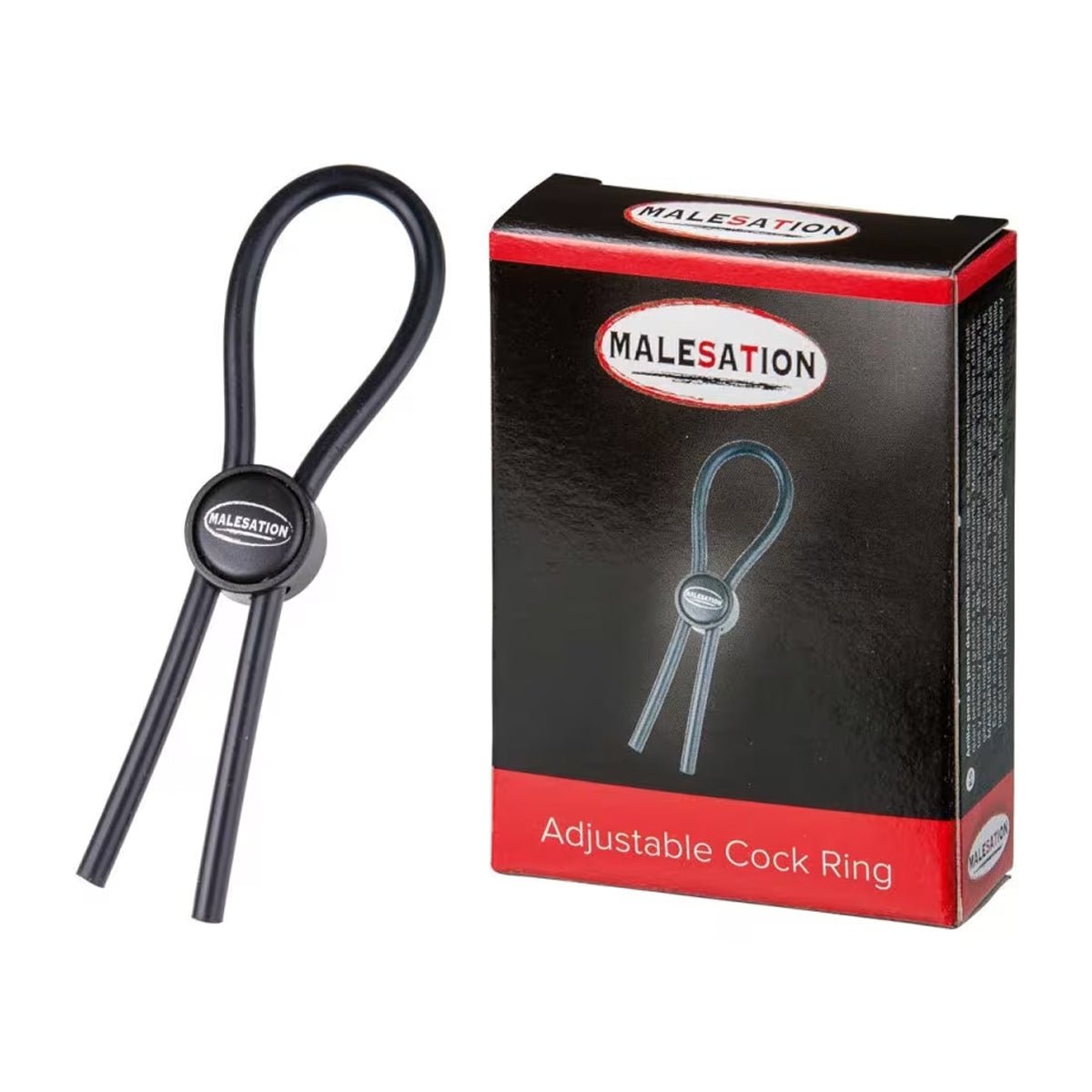Malesation Adjustable Cockring - Effet Retardant & Noir - Condomz