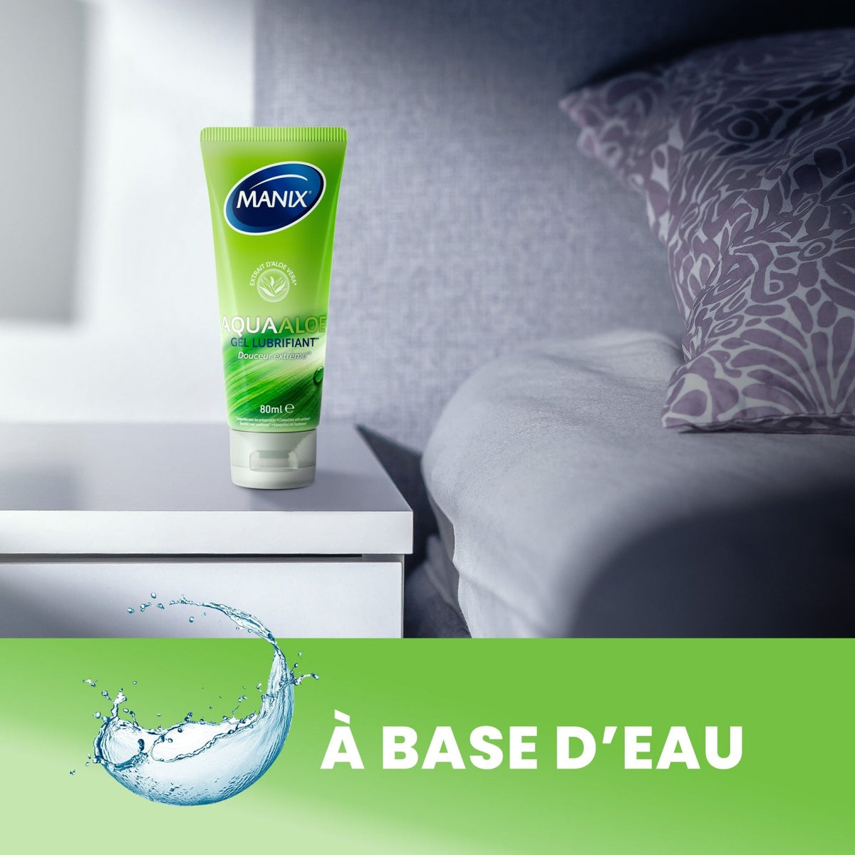 Manix Aqua Aloe - Apaisant & À Base d'Eau - Condomz