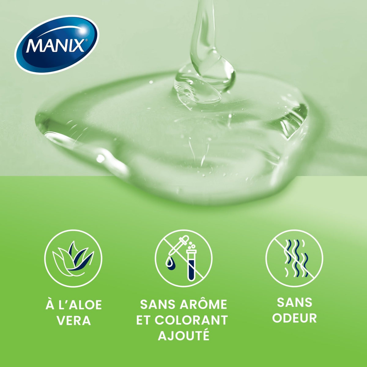 Manix Aqua Aloe - Apaisant & À Base d'Eau - Condomz