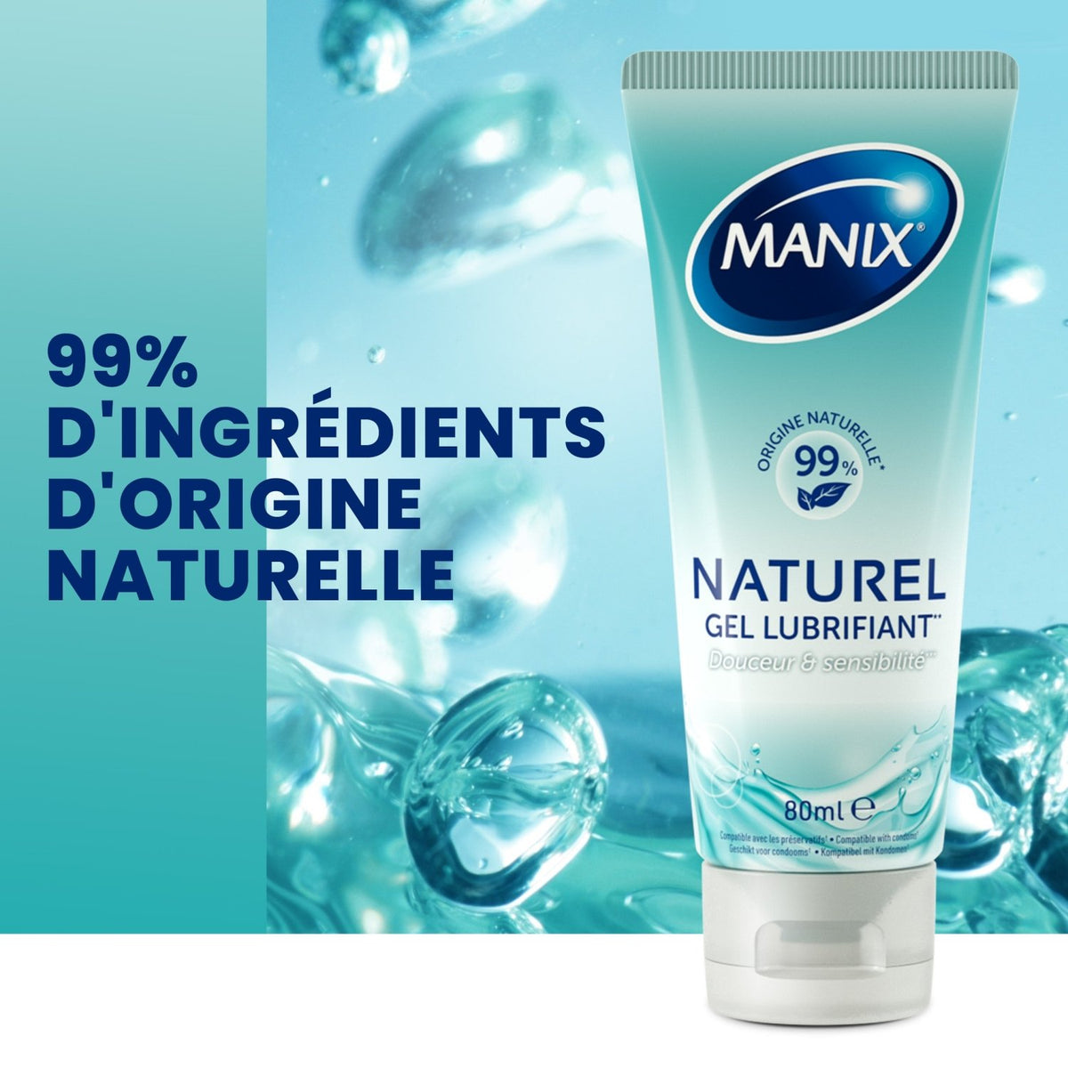 Manix Naturel - Hydratant & À Base d'Eau - Condomz