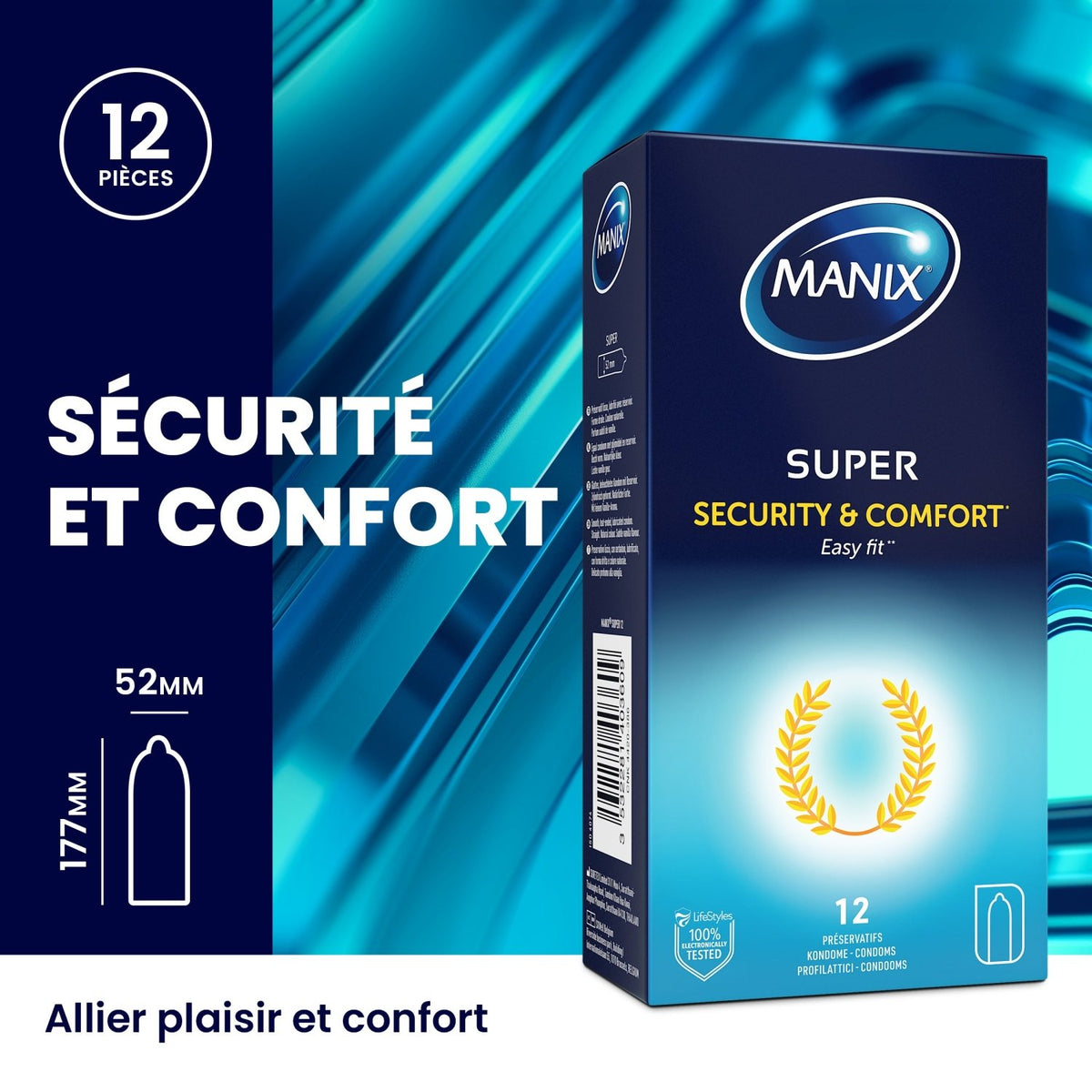 Manix Super - 52 mm & Latex - Condomz