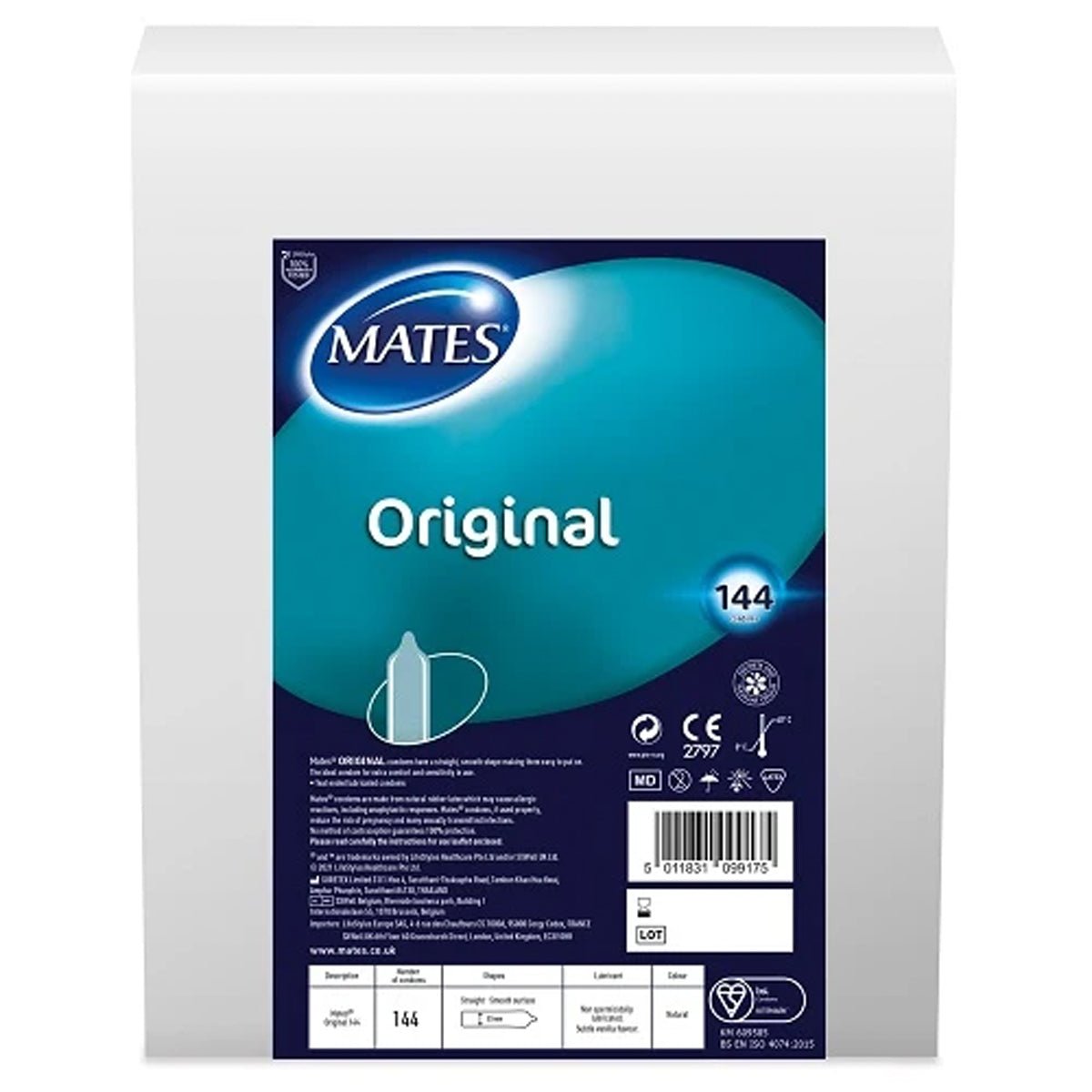 Mates Original - Extra-Lubrifié & 53 mm - Condomz