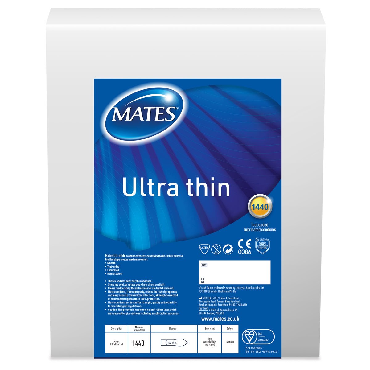 Mates Ultra Thin - Ultra-Fin & Évasé - Condomz