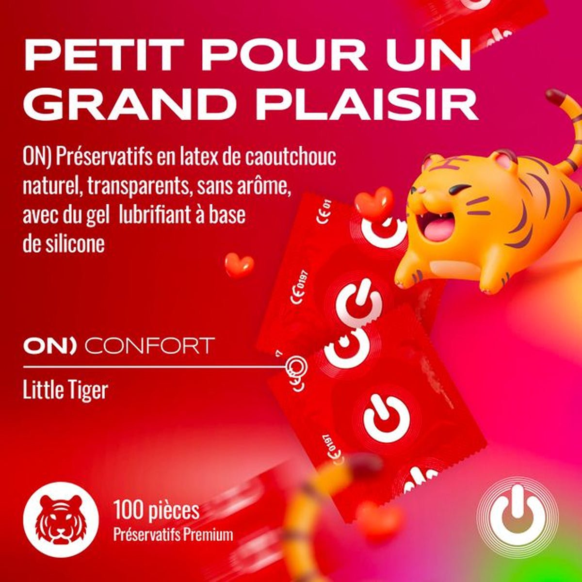 On Little Tiger - Taille Ajustée & Extra-Lubrifié - Condomz