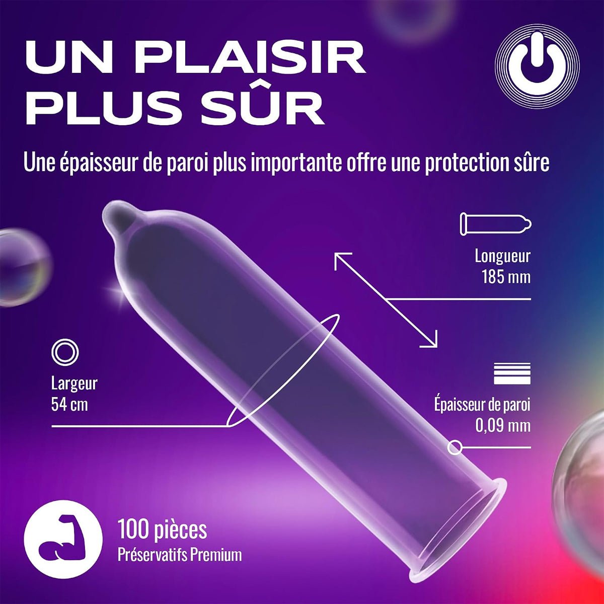 On Strong - Extra-Résistant & 54 mm - Condomz