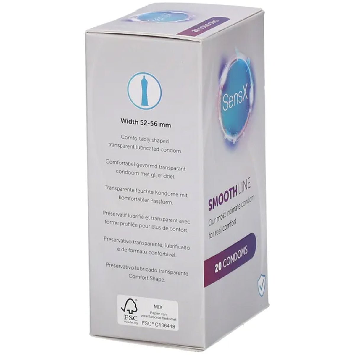 SensX Smooth Line - Évasé & Extra-Lubrifié - Condomz
