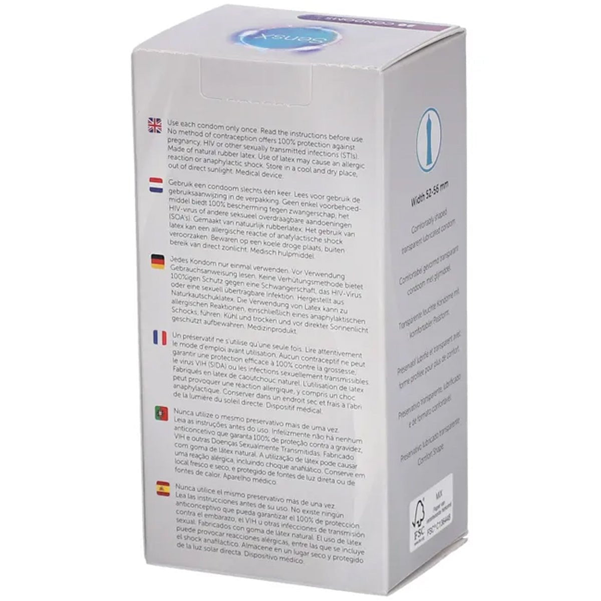 SensX Smooth Line - Évasé & Extra-Lubrifié - Condomz