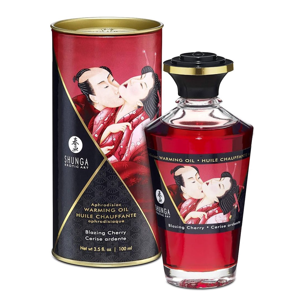 Shunga Huile Chauffante Aphrodisiaque - Parfumé & Effet Massant - Condomz