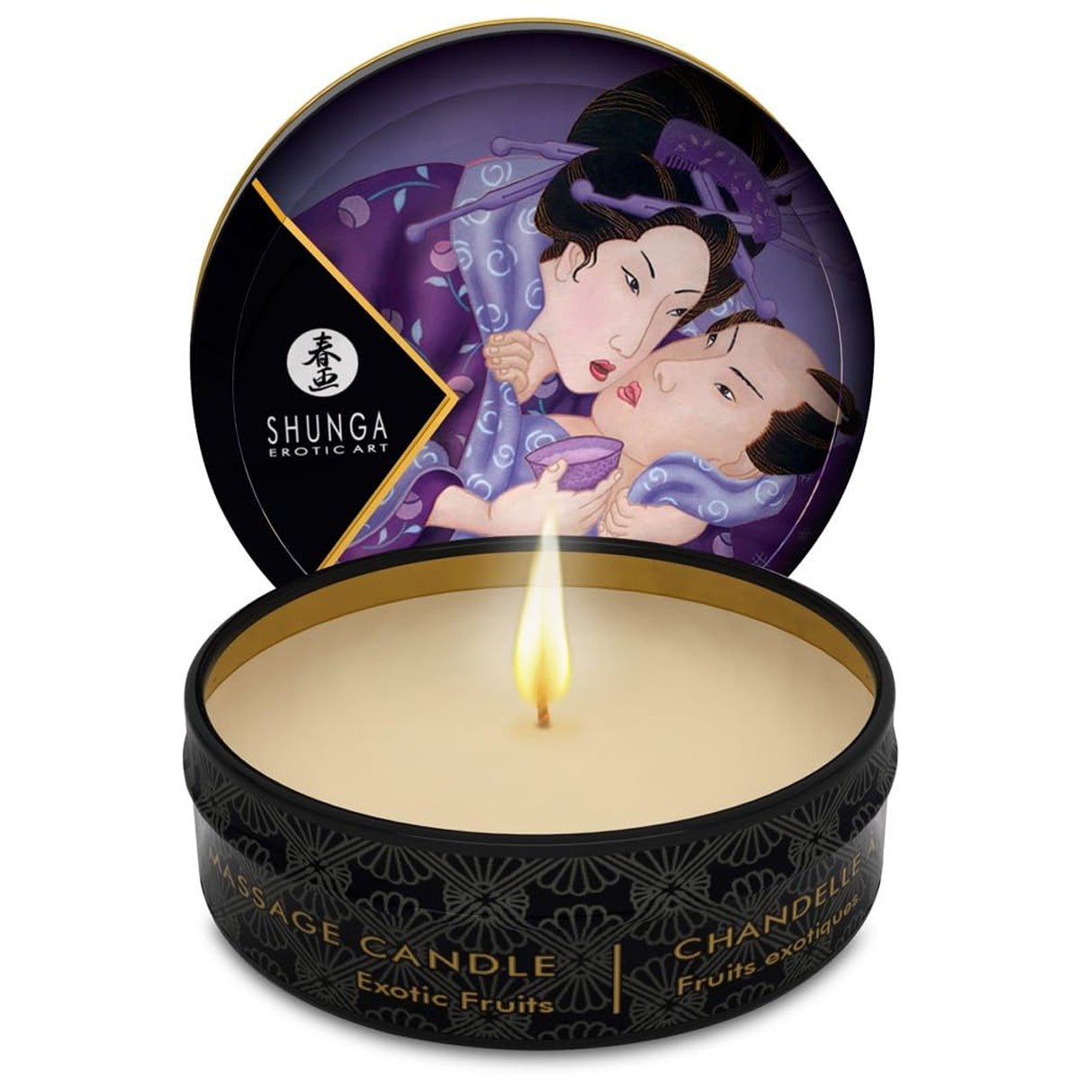 Shunga Mini Bougie de massage - Effet Chauffant & Parfumé - Condomz