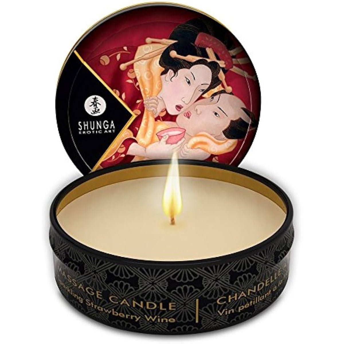 Shunga Mini Bougie de massage - Effet Chauffant & Parfumé - Condomz
