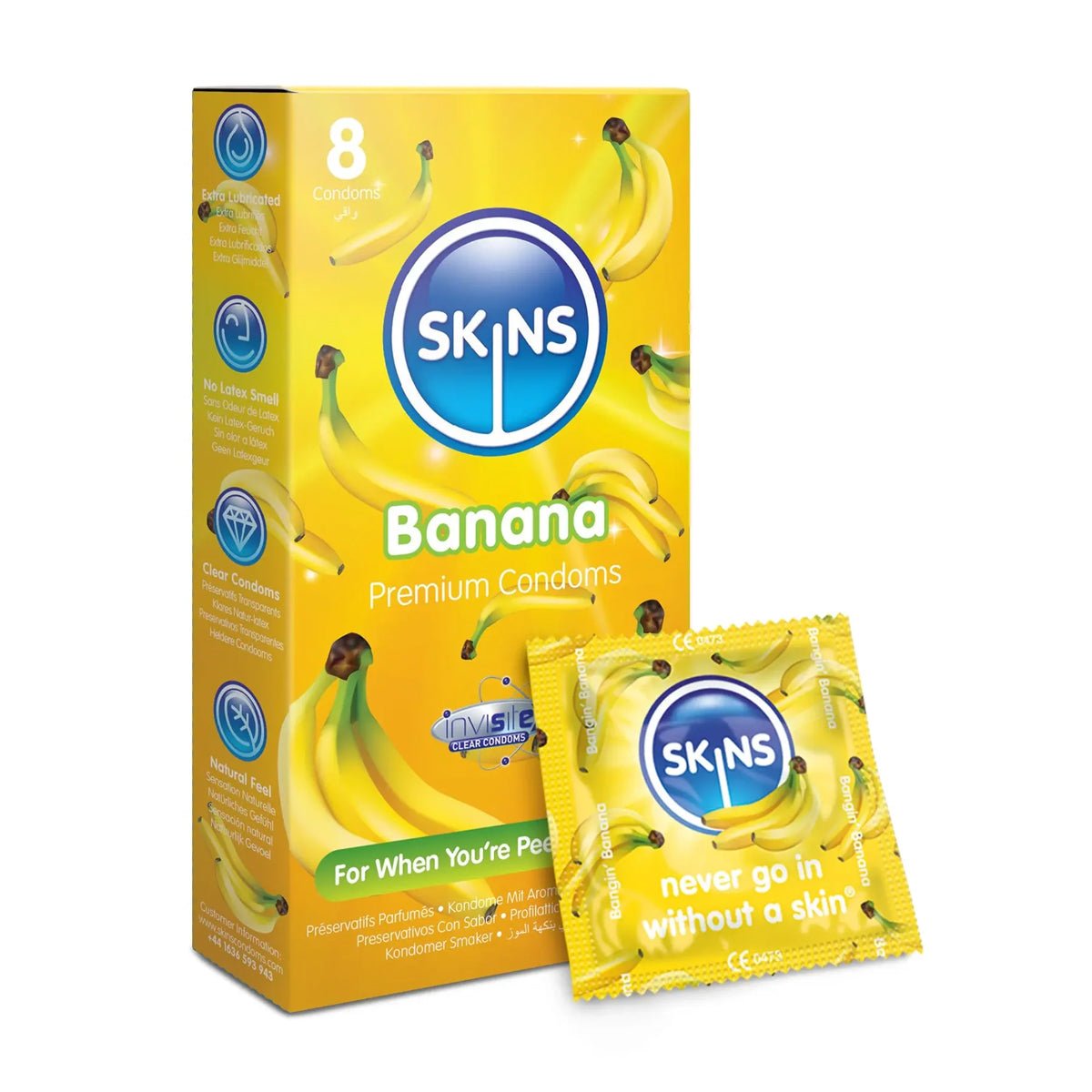 Skins Banana - Parfumé & Extra-Lubrifié - Condomz