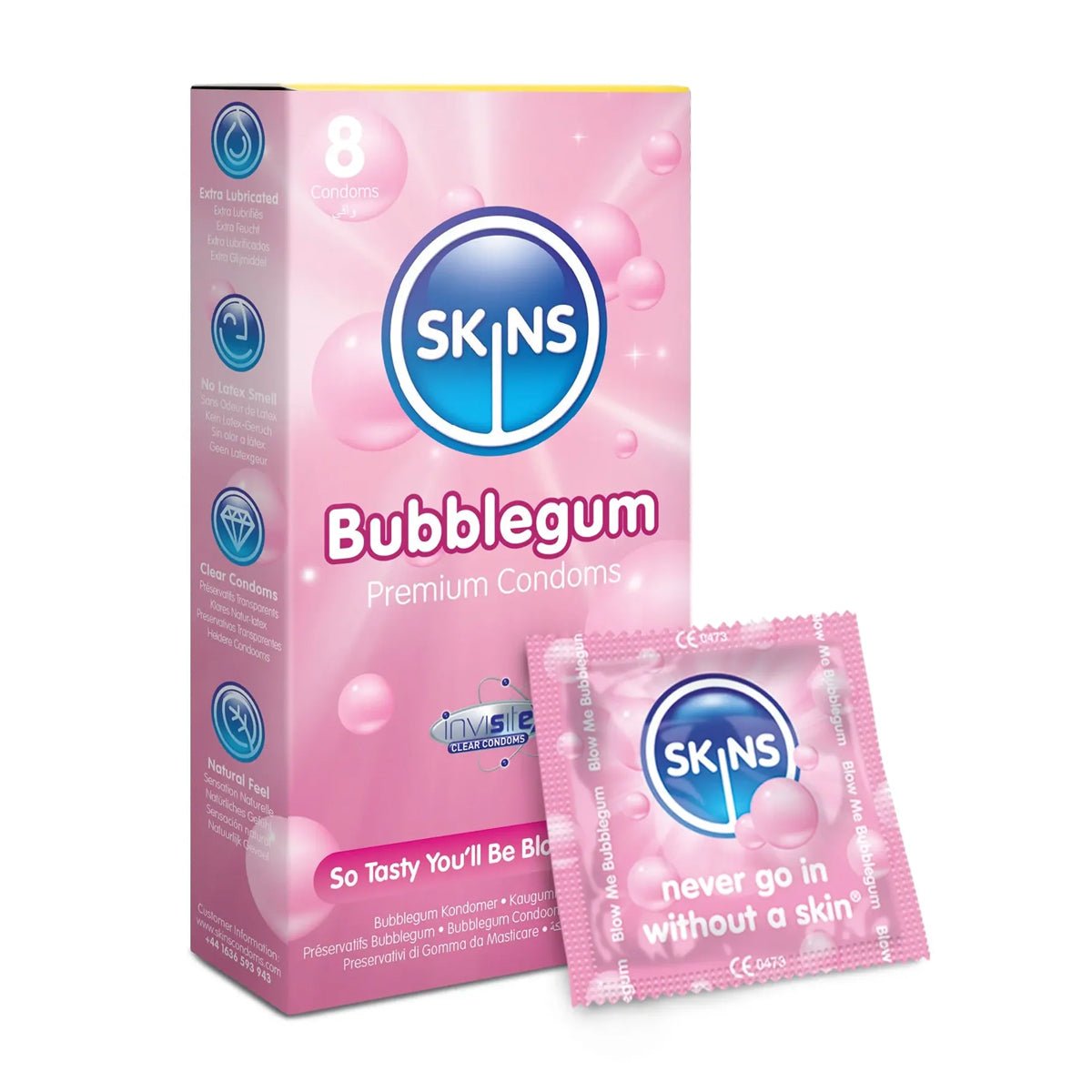 Skins Bubblegum - Parfumé & Extra-Lubrifié - Condomz