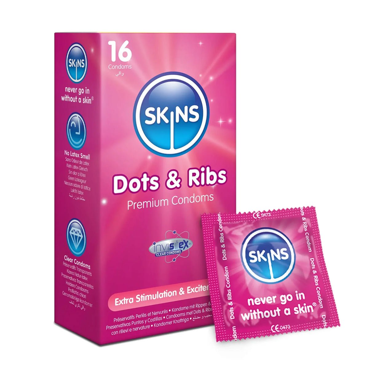Skins Dots & Ribs - Perlé - Condomz