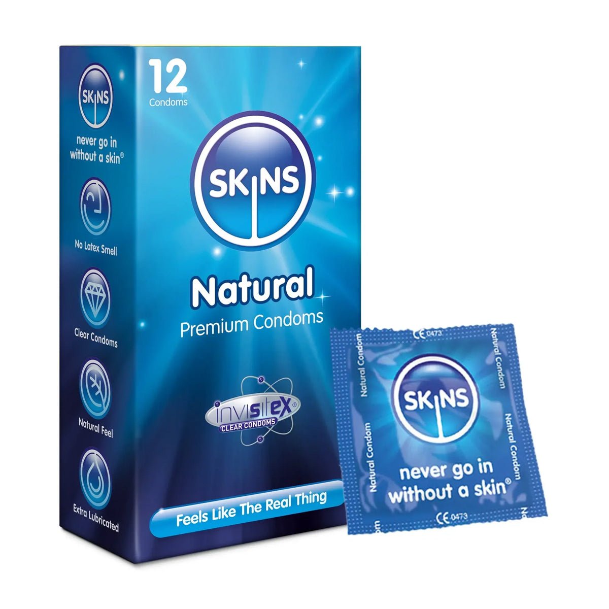 Skins Natural - Extra-Lubrifié & Parfumé - Condomz