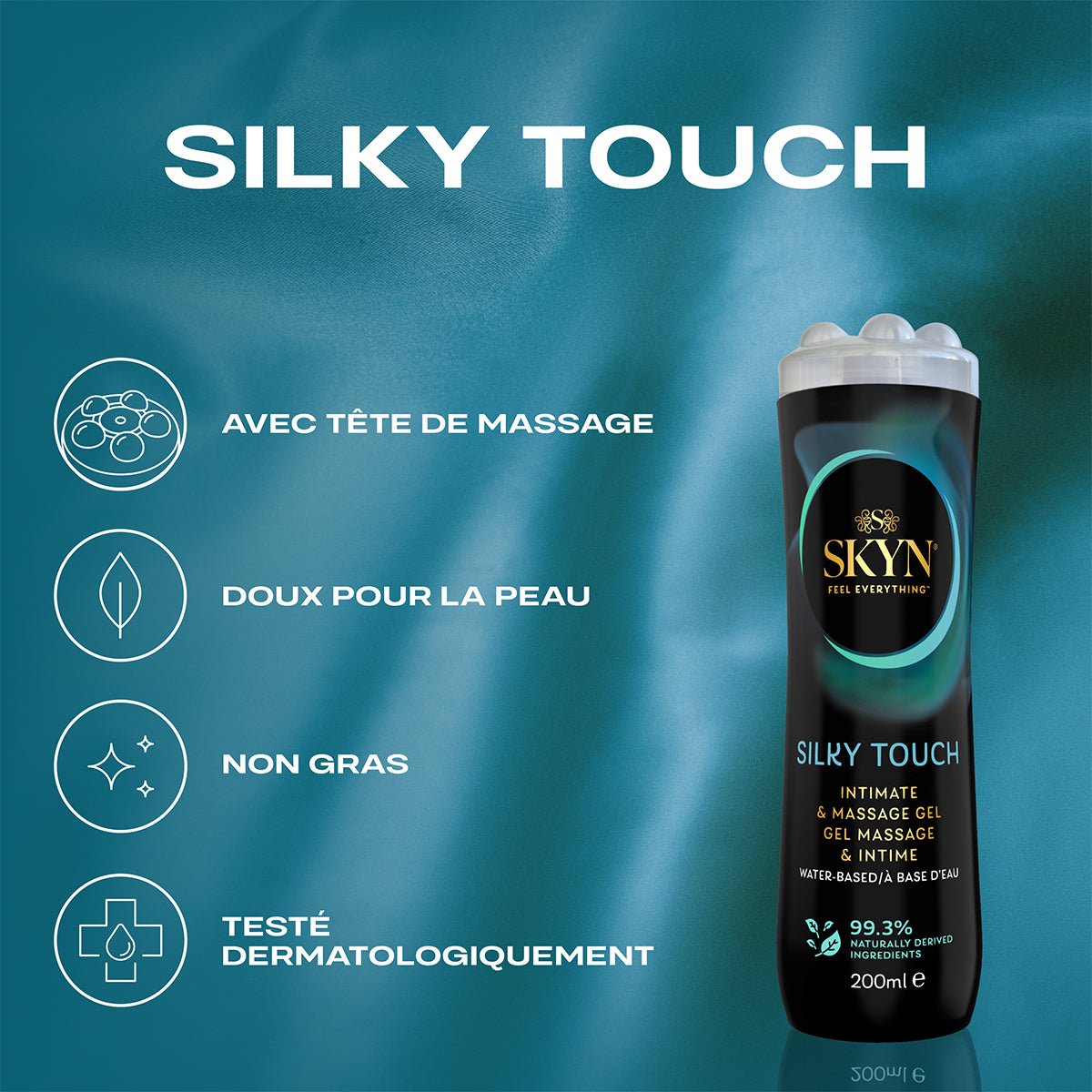 Skyn Silky Touch 3-in-1 Massage - À Base d'Eau - Condomz