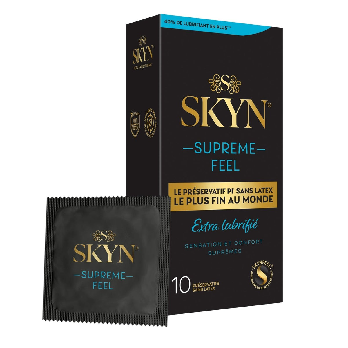 Skyn Supreme Feel Extra Lubrifié - Ultra-Fin & Sans Latex - Condomz