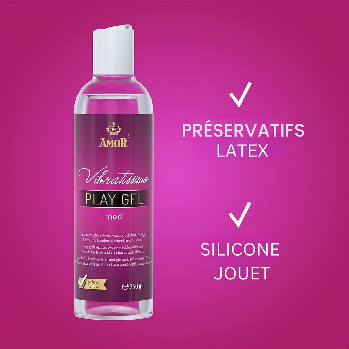 Vibratissimo Play Gel Med - Hydratant & À Base d'Eau - Condomz