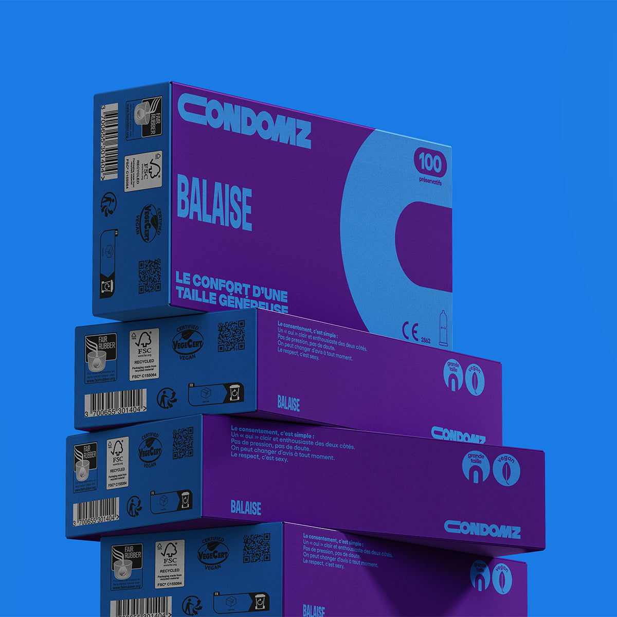 Condomz Balaise - Grande Taille & Latex x100