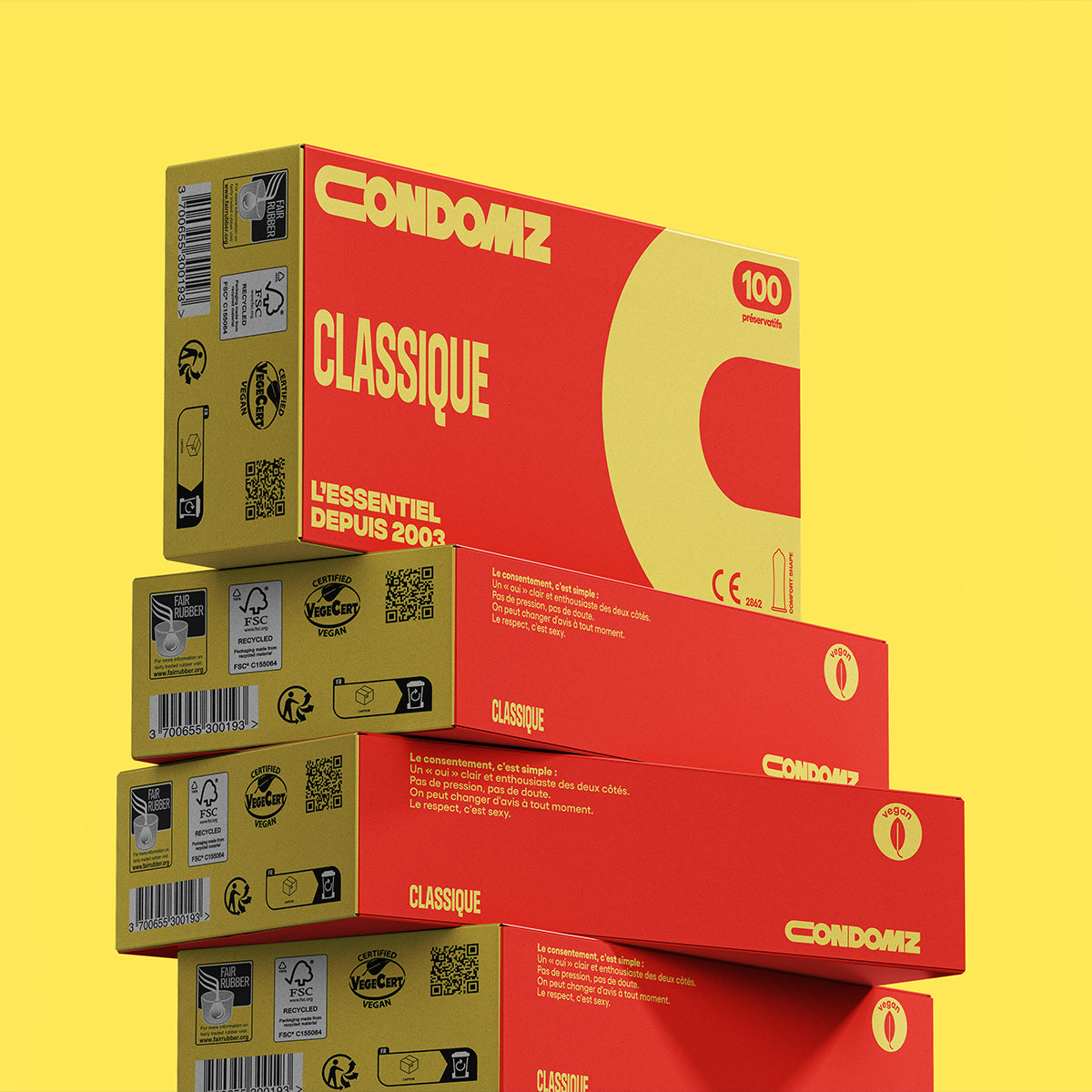 Condomz Classique - Anatomique & 52 mm x100
