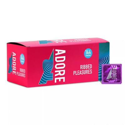 Adore Condoms Ribbed Pleasure - 52 mm & Latex - Condomz