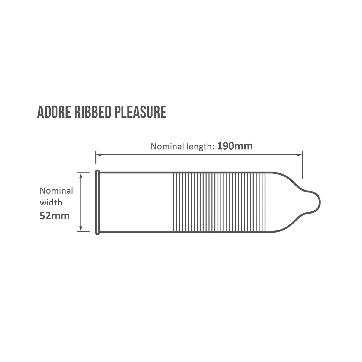 Adore Condoms Ribbed Pleasure - 52 mm & Latex - Condomz