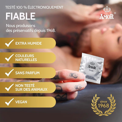 Amor Thin - Ultra-Fin & Extra-Lubrifié - Condomz