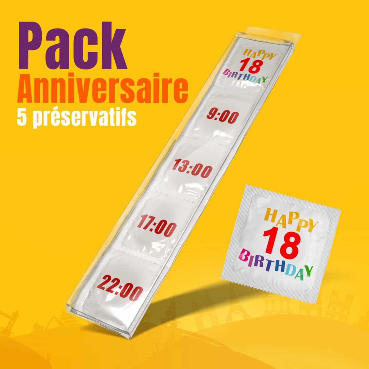Callvin Pack anniversaire 18 ans - Condomz