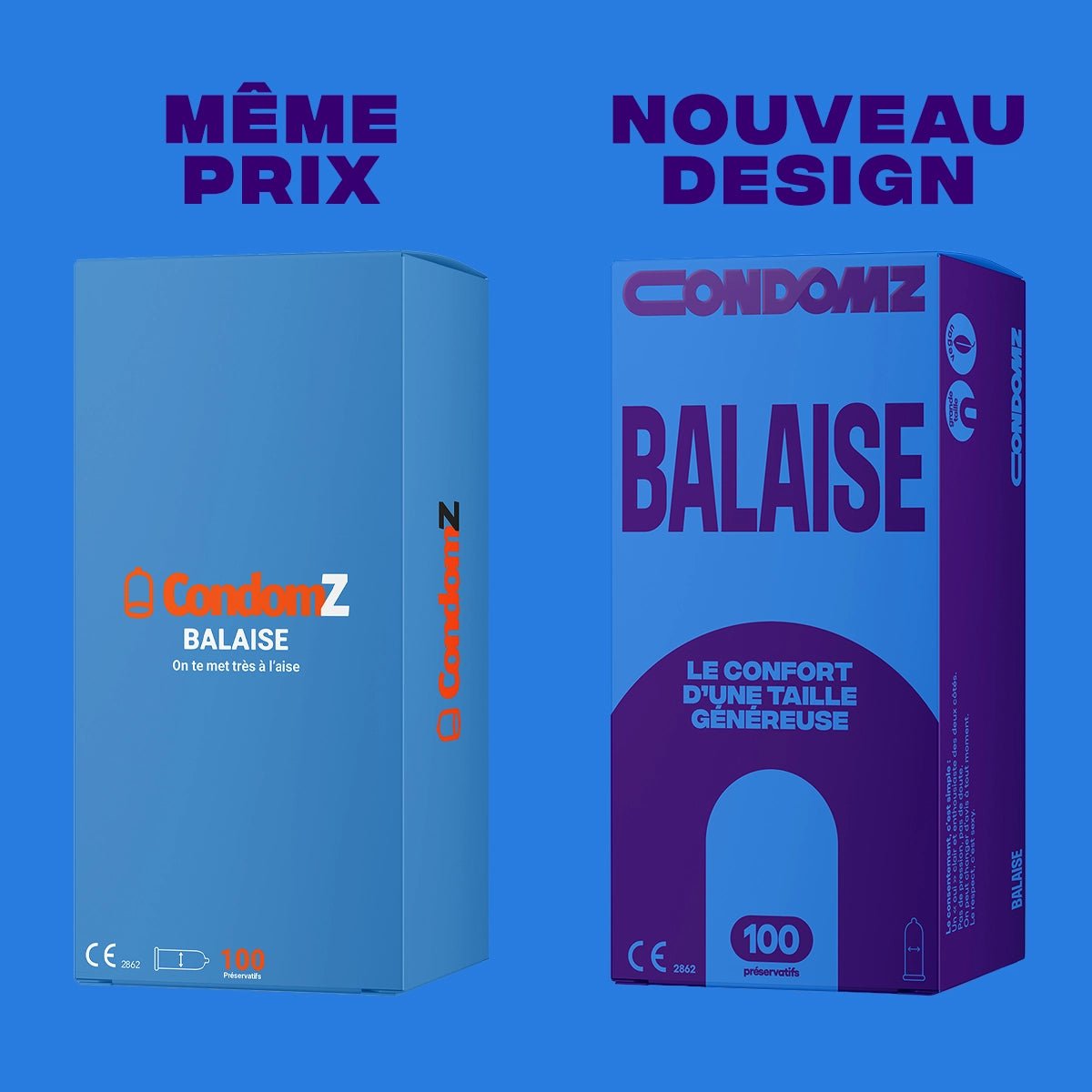 Condomz Balaise - Grande Taille & Latex x100 - Condomz