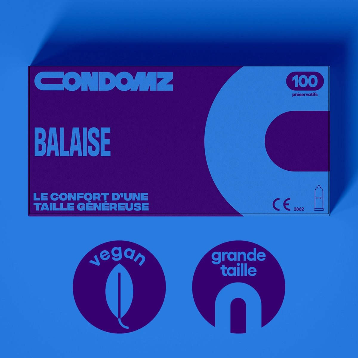 Condomz Balaise - Grande Taille & Latex x100 - Condomz