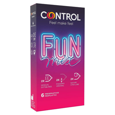 Control Fun Mix - Extra-Lubrifié & Nervuré - Condomz