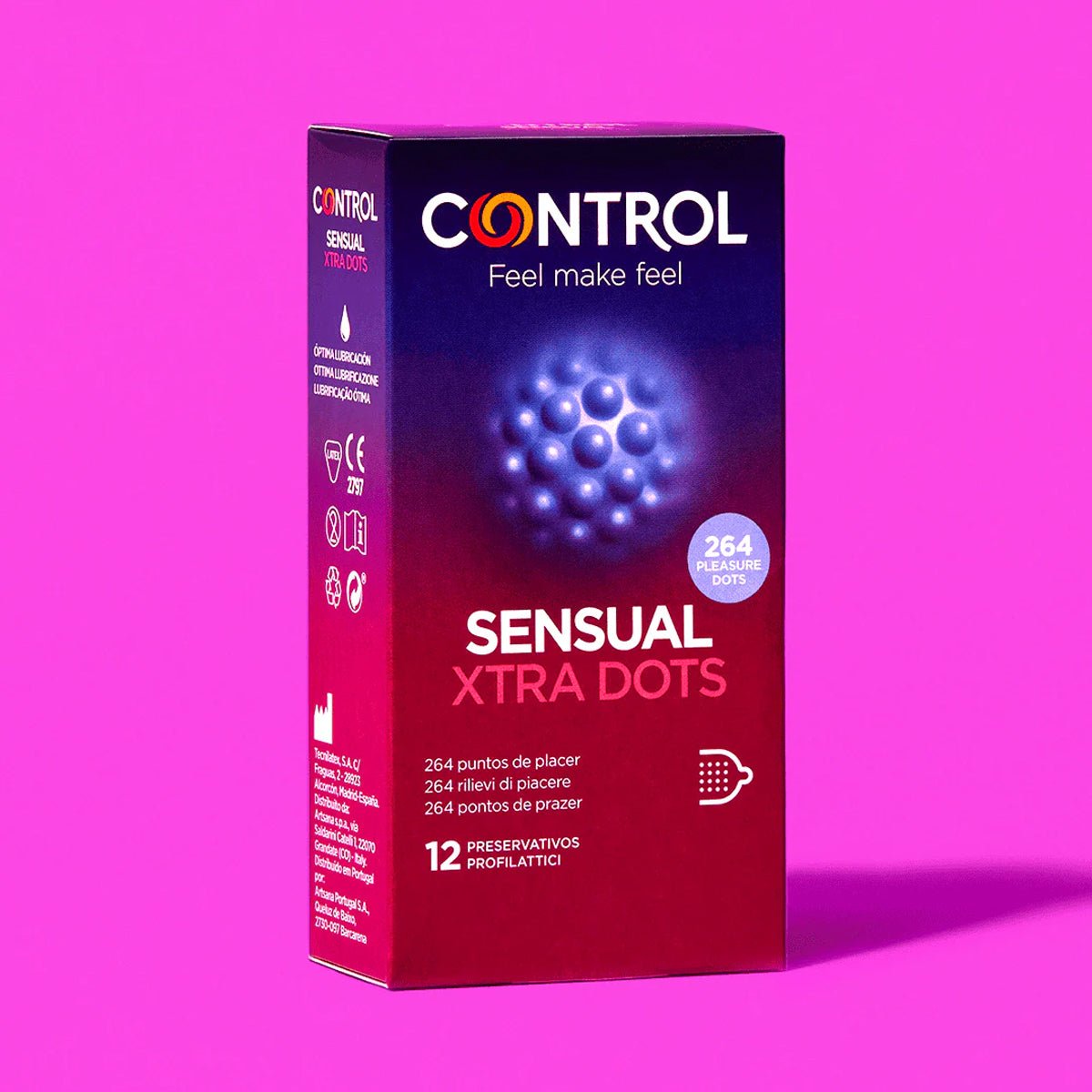 Control Sensual Xtra Dots - Perlé & Extra-Lubrifié - Condomz