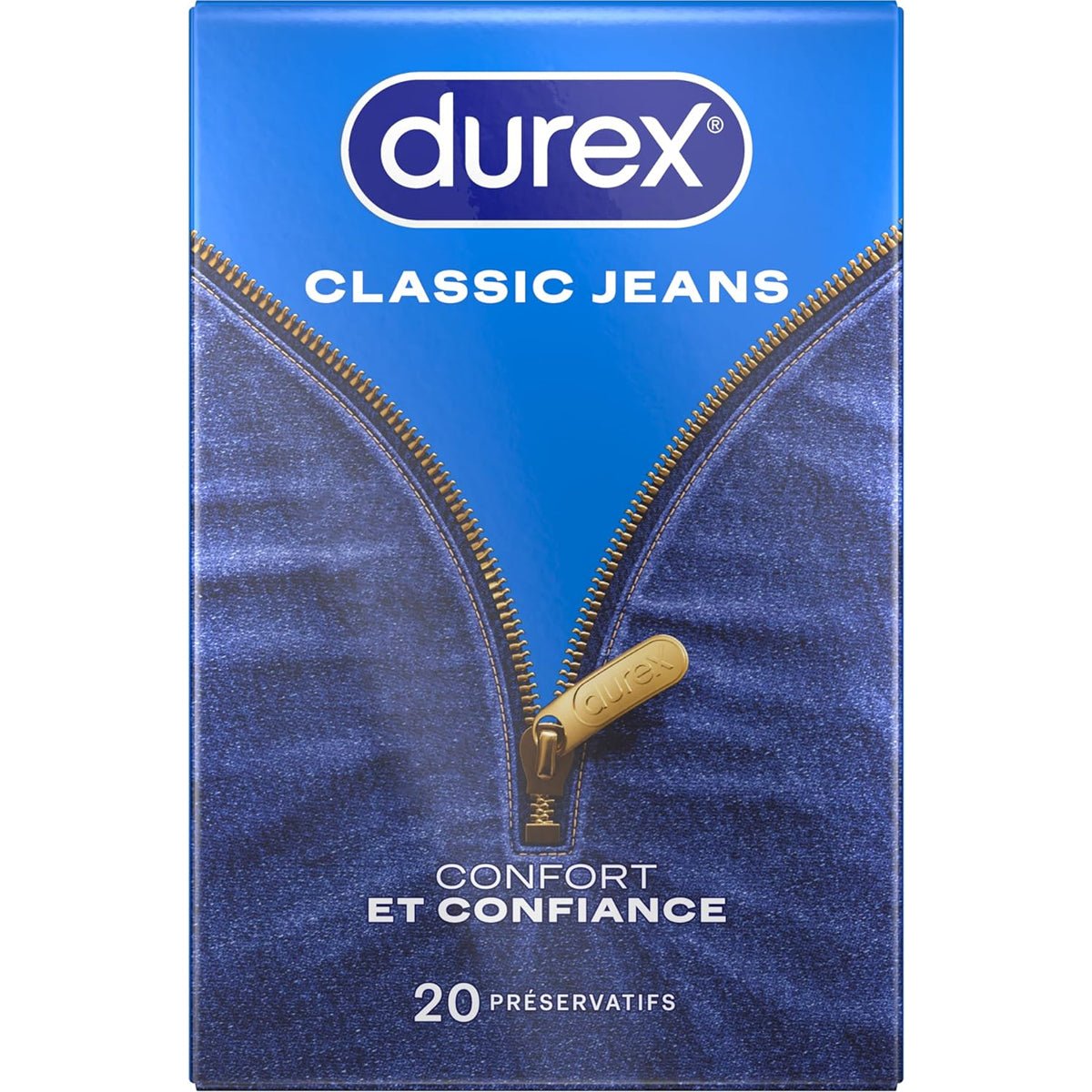 Durex Classic Jeans - Extra-Lubrifié & Anatomique - Condomz