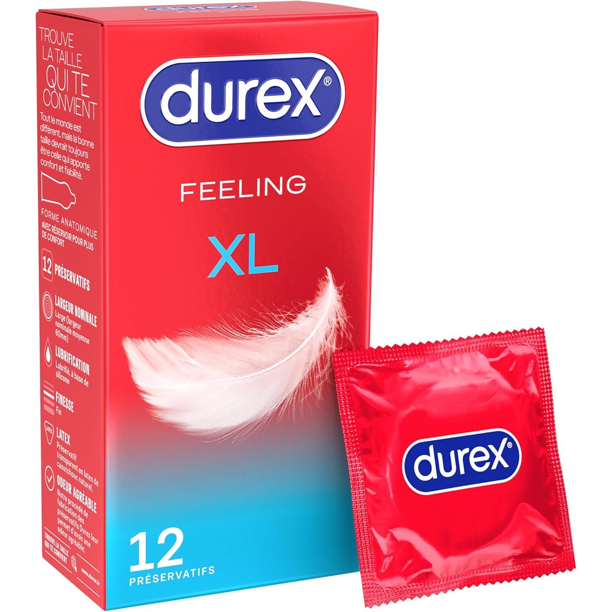 Durex Feeling XL - Grande Taille & Ultra-Fin - Condomz