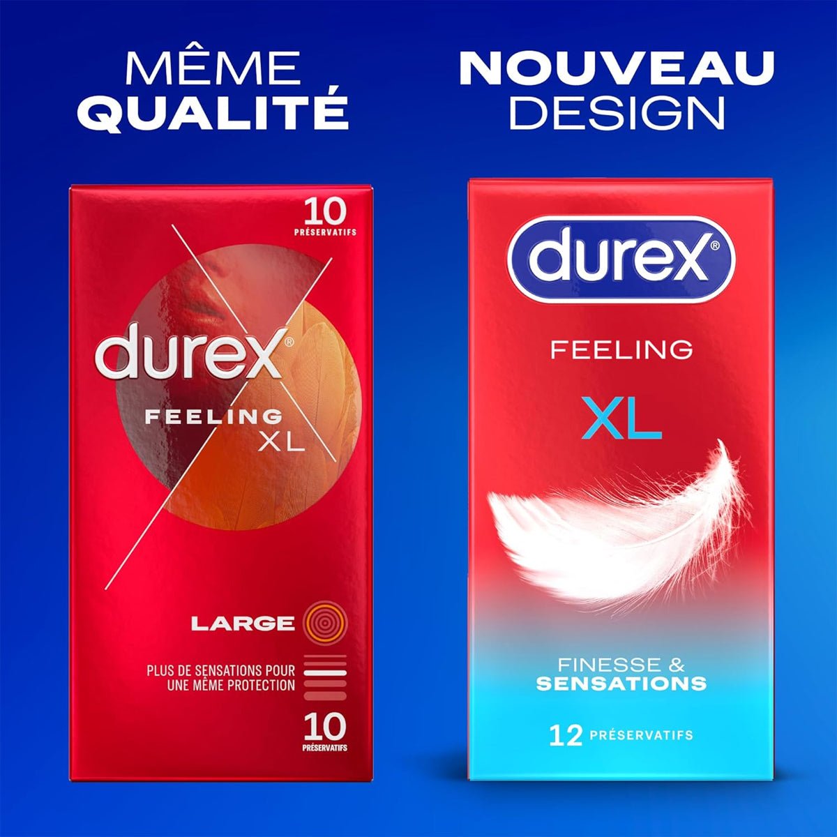 Durex Feeling XL - Grande Taille & Ultra-Fin - Condomz