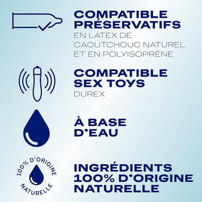 Durex Gel lubrifiant Natural Hydra+ - Hydratant & À Base d'Eau - Condomz