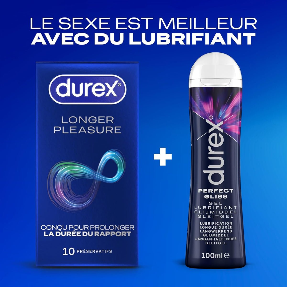 Durex Longer Pleasure (ex Performance Booster) - Extra-Lubrifié - Condomz